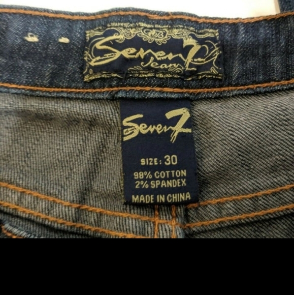seven 7 Size 30 Slim‎ Jeans dark wash denim blue pants Casual SKinny Leg EUC - Picture 6 of 6